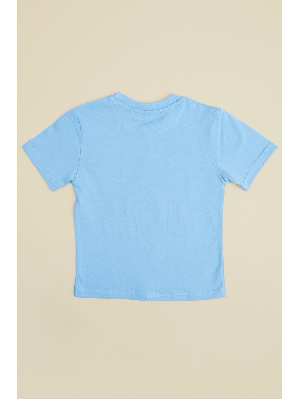 Mavi Kaykay Baskılı Bisiklet Yaka Erkek Çocuk Tişört-1