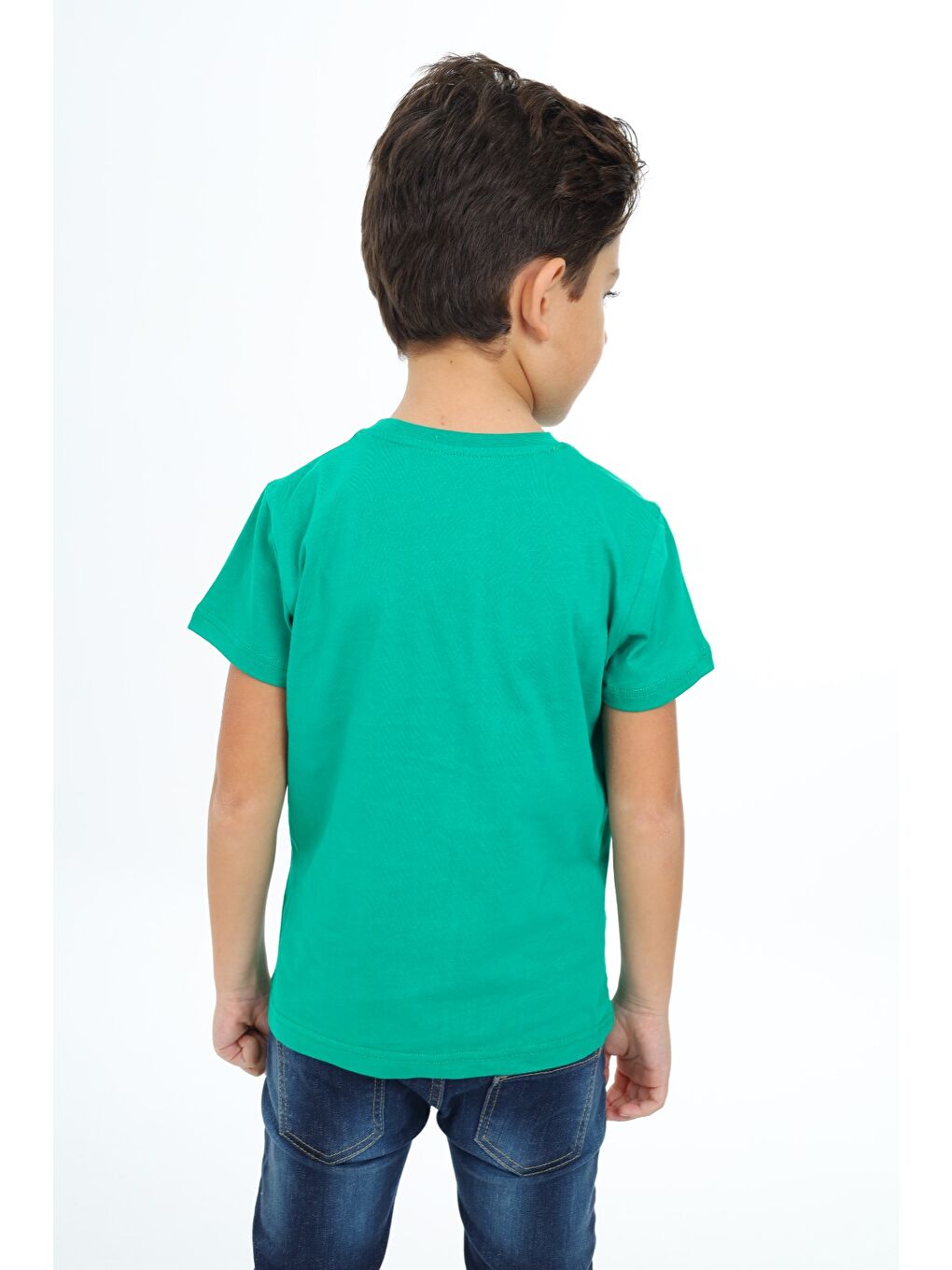 Yeşil Erkek Çocuk Baskılı Tişört-4