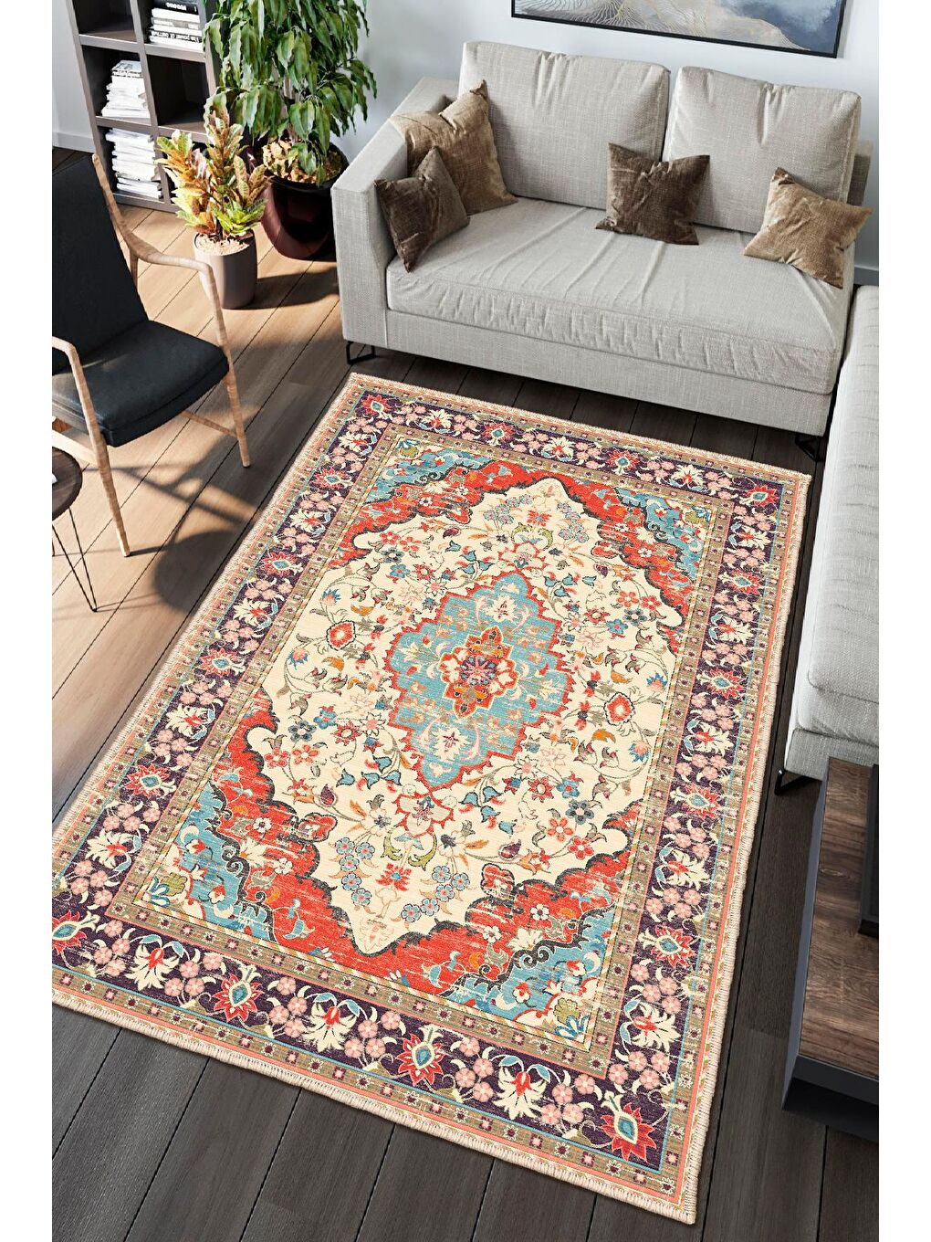 Karışık Dekoratif Özel Tasarım Modern Halısı 80x150 cm-1