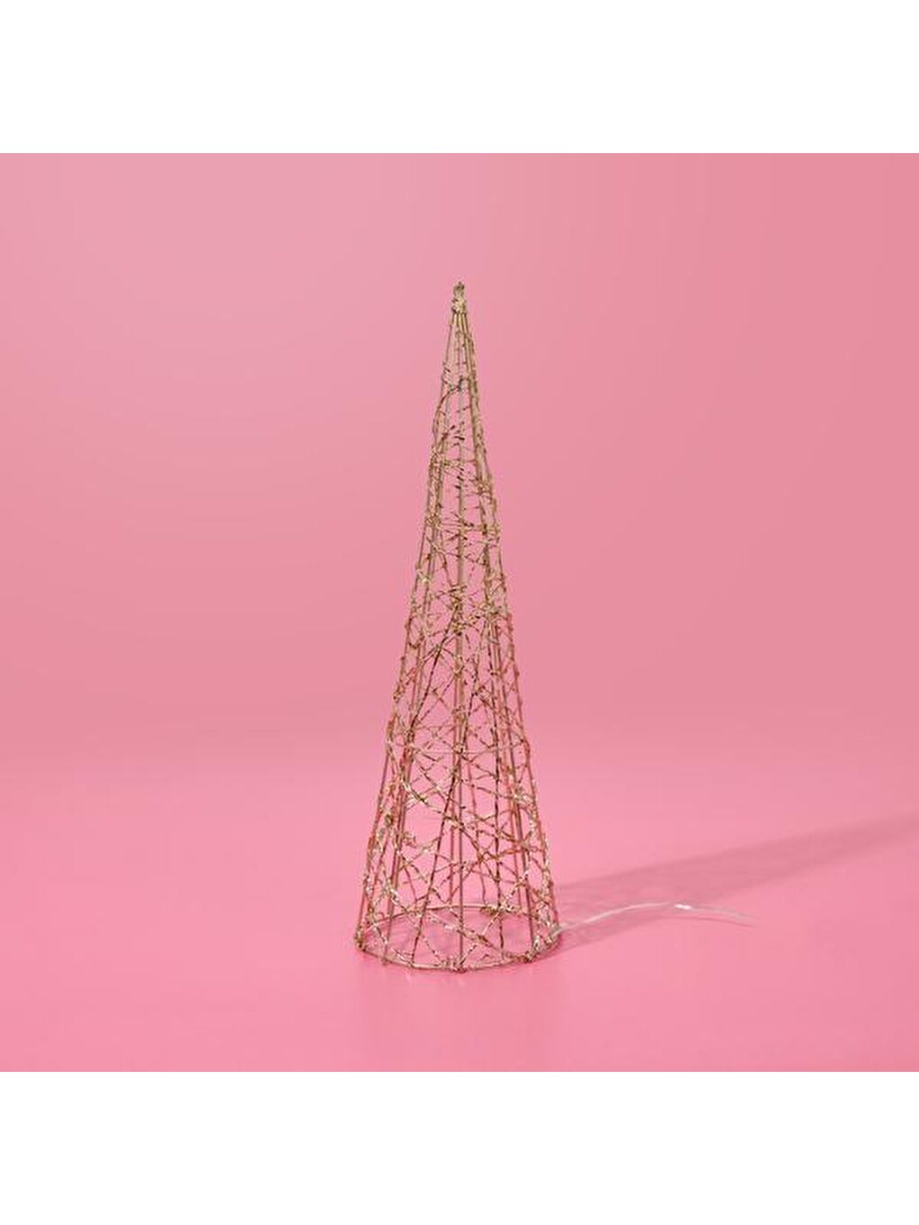 Sarı Cone Tree Ledli Dekoratif Aydınlatma - 40 cm-1