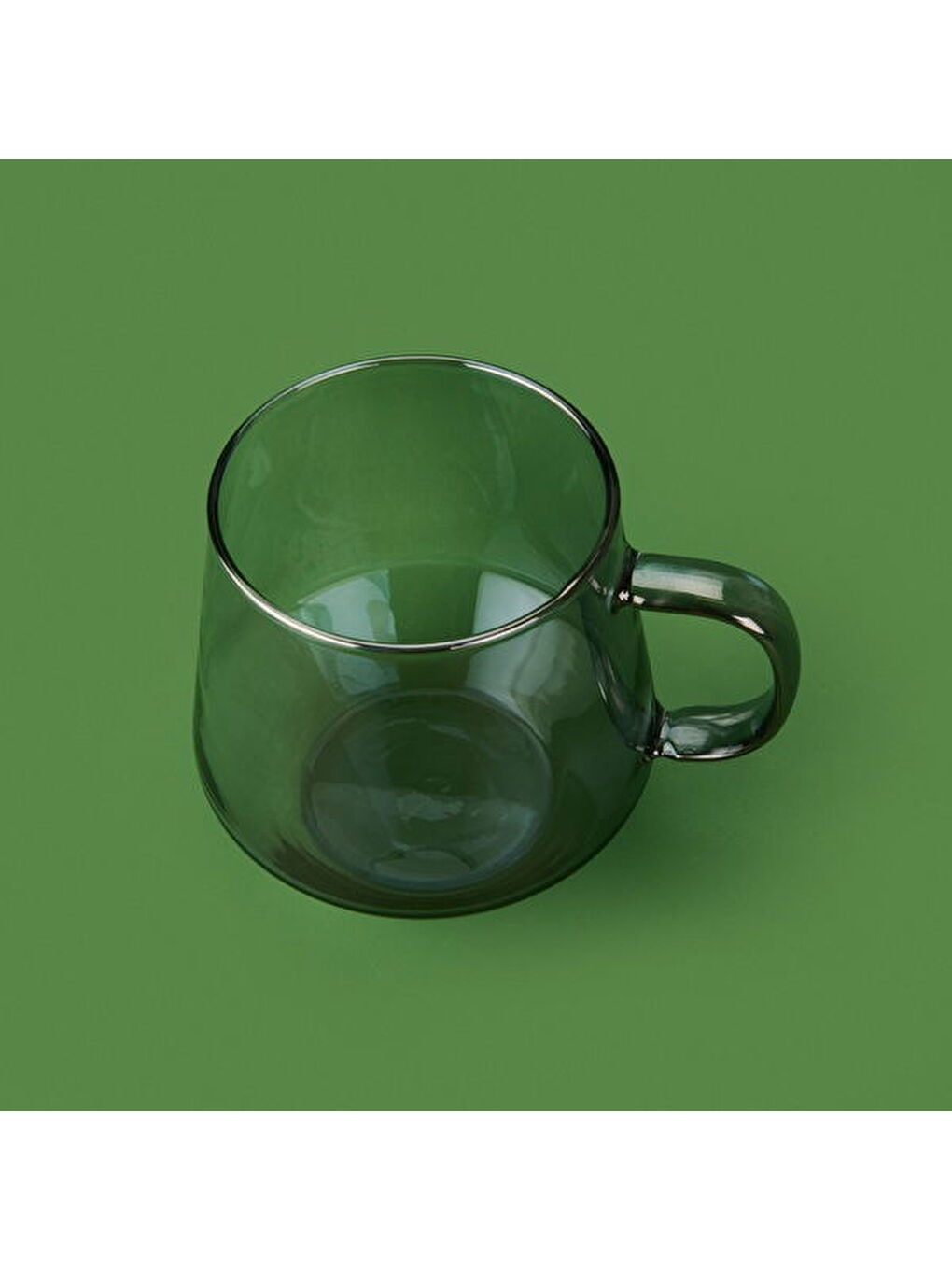 Borosilikat Cam Kupa - Gri - 420 ml-1