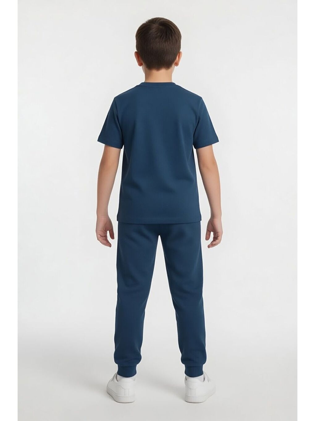 Mavi Timsah Baskılı Eşofmanlı Erkek Çocuk Tişörtlü 2li Takım 23915-3