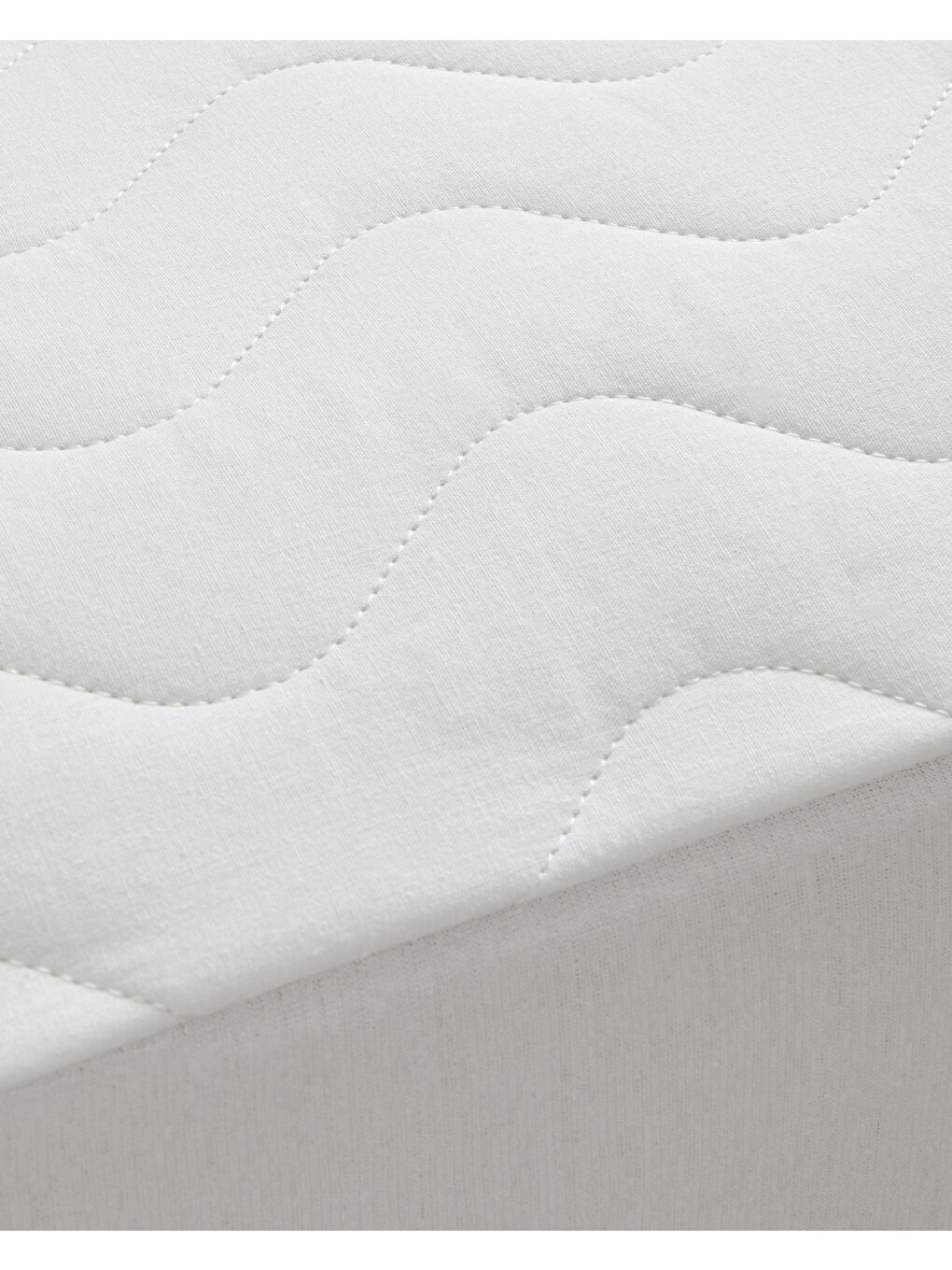 Napline Pamuklu Kapitoneli Sıvı Geçirmez Çift Kişilik Alez 160x200 cm Beyaz-1