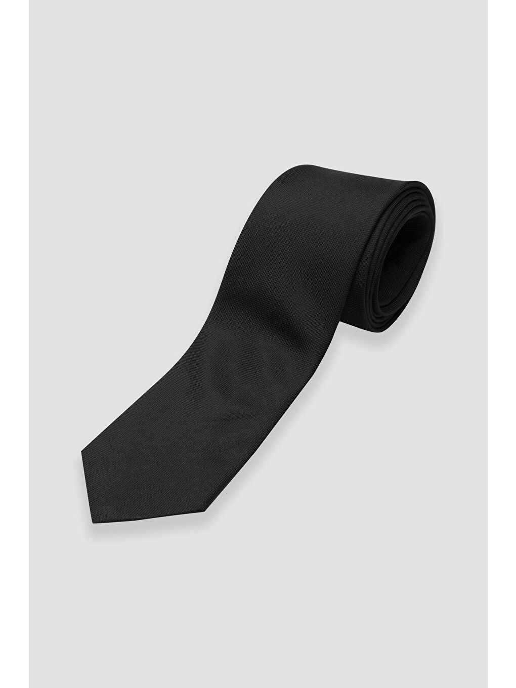 Kravat 8 Cm Mikrofiber Polyester Siyah Erkek Düz Kravat