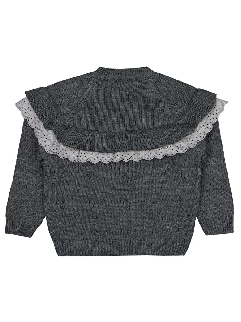 Antrasit Girls Roba Fırfırlı 2-5 Yaş Kazak-1