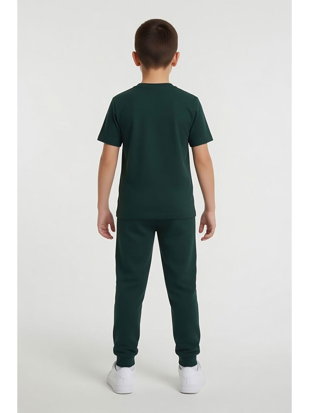 Yeşil Timsah Baskılı Eşofmanlı Erkek Çocuk Tişörtlü 2li Takım 23914-3