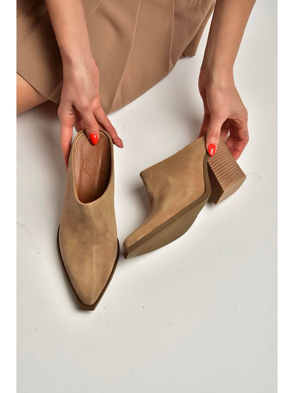 Bej Kadın Topuklu Ayakkabı U654806102-1