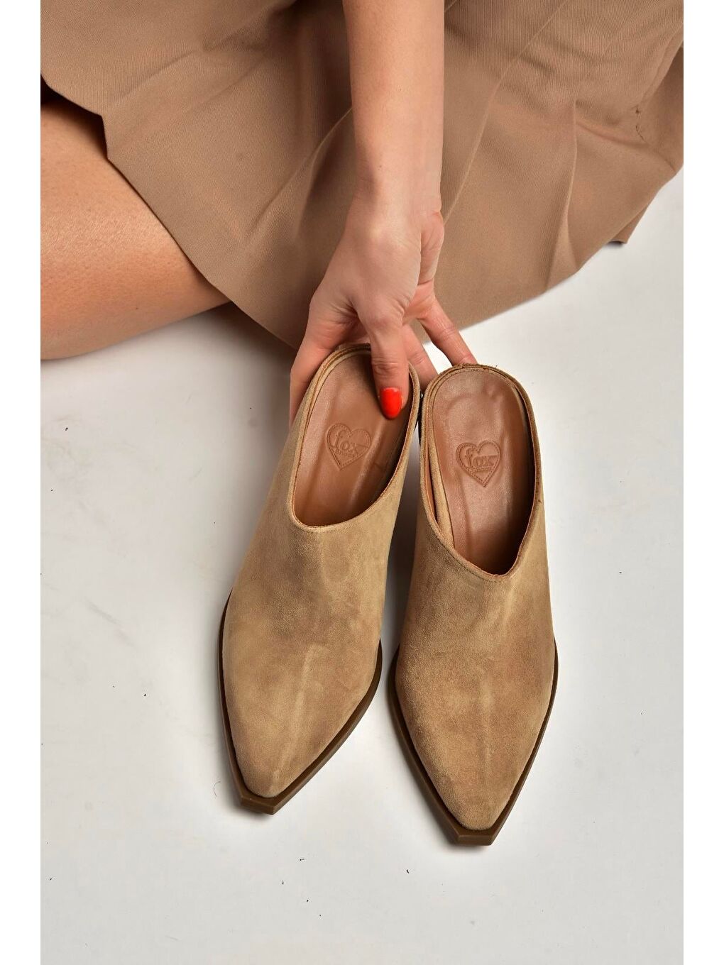 Bej Kadın Topuklu Ayakkabı U654806102-2