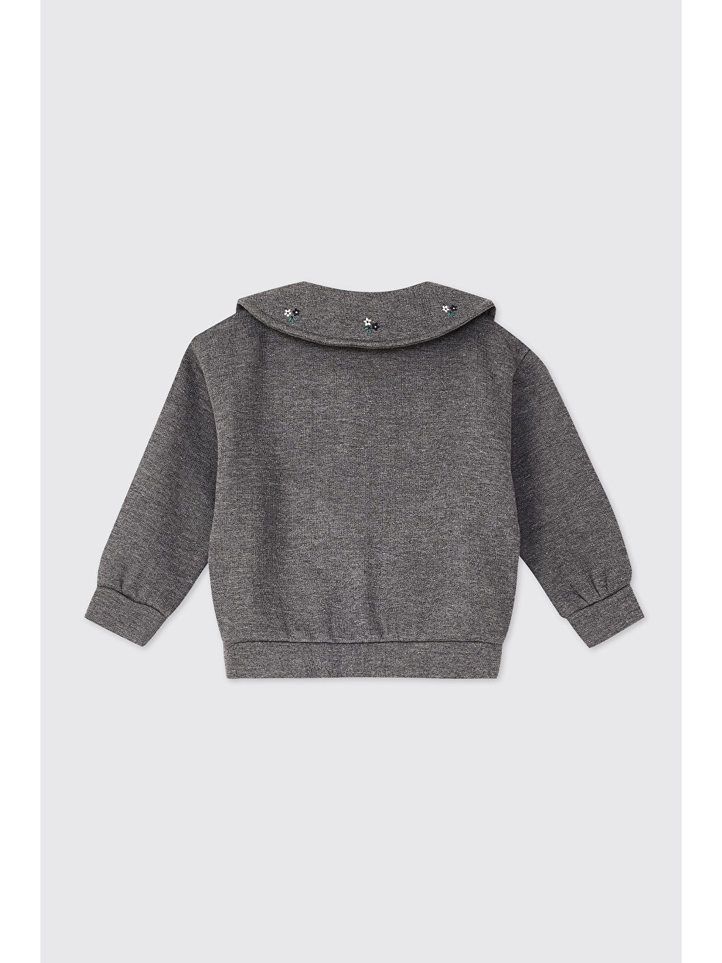 Kız Bebek Gri-melanj Sweatshirt-1