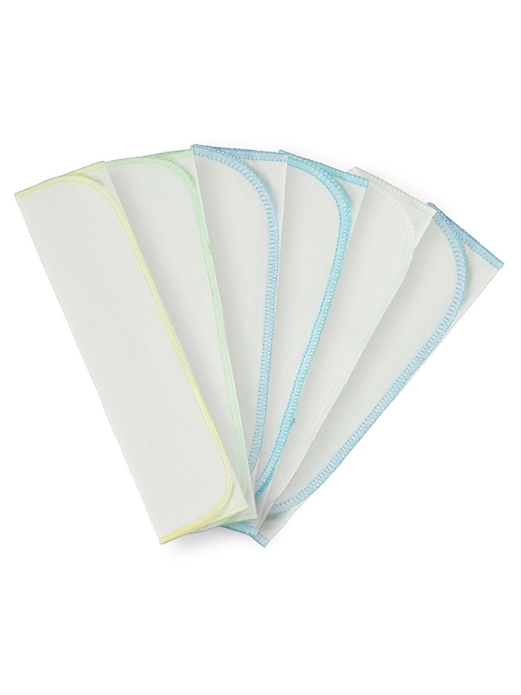 Bebek 6'lı Ağız Mendili 20x20 cm - Mavi Standart-3