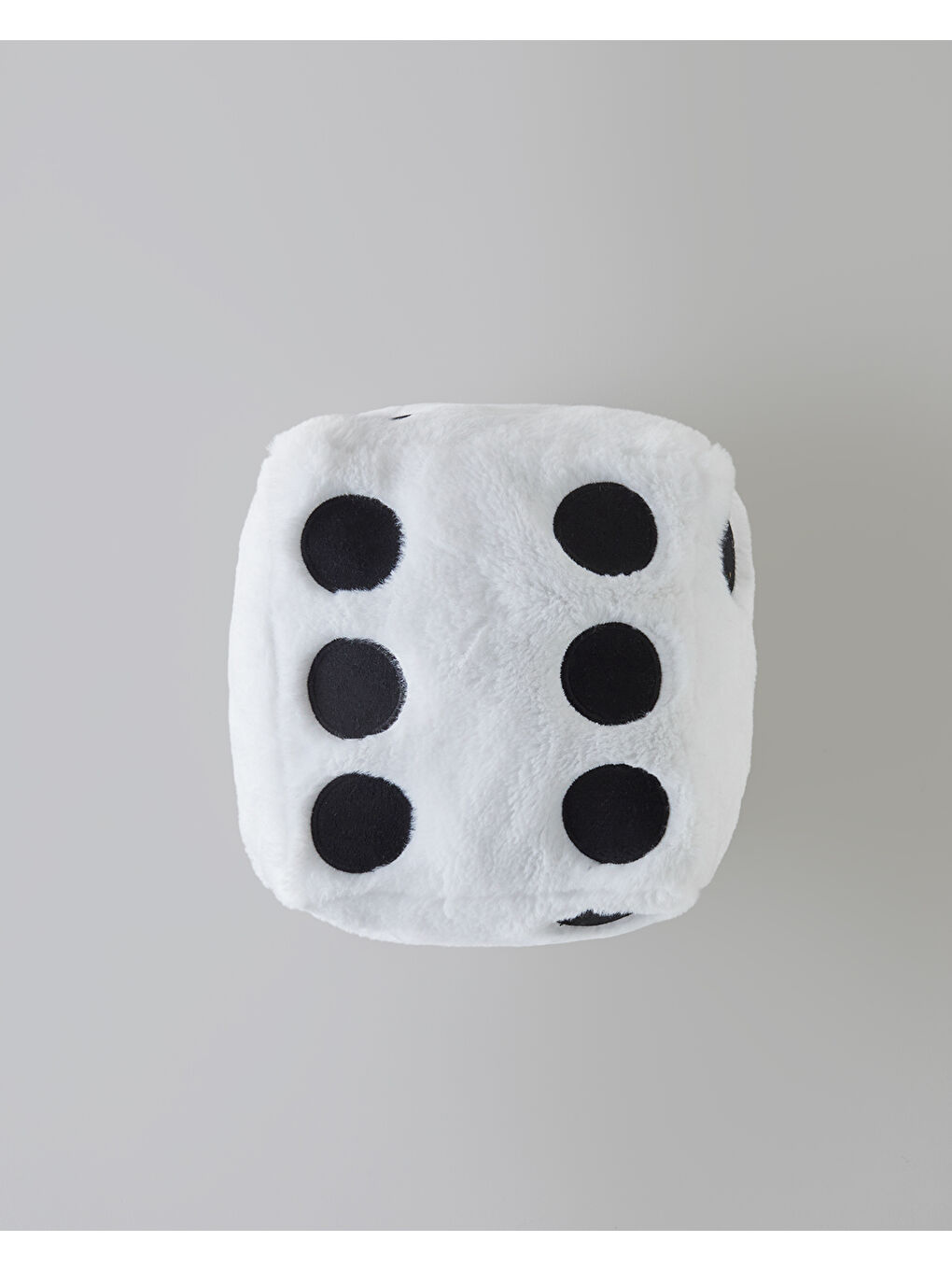 Siyah Dice Dekoratif Kırlent 20x20 cm Beyaz-1
