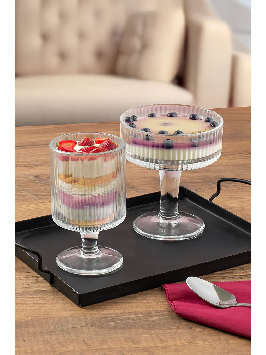 Renksiz 4'lü Ayaklı Sunum Kasesi-2