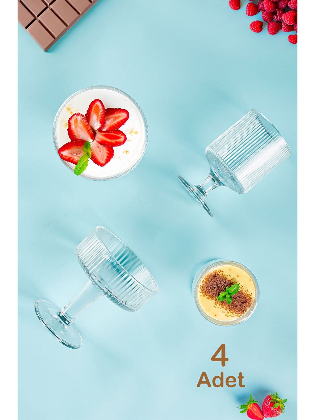 Renksiz 4'lü Ayaklı Sunum Kasesi-3