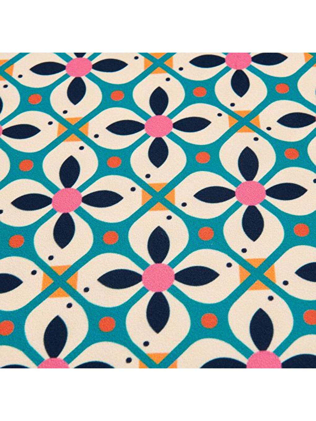 Karışık Renkli Floral Mutfak Önlüğü - 65x75 cm-3