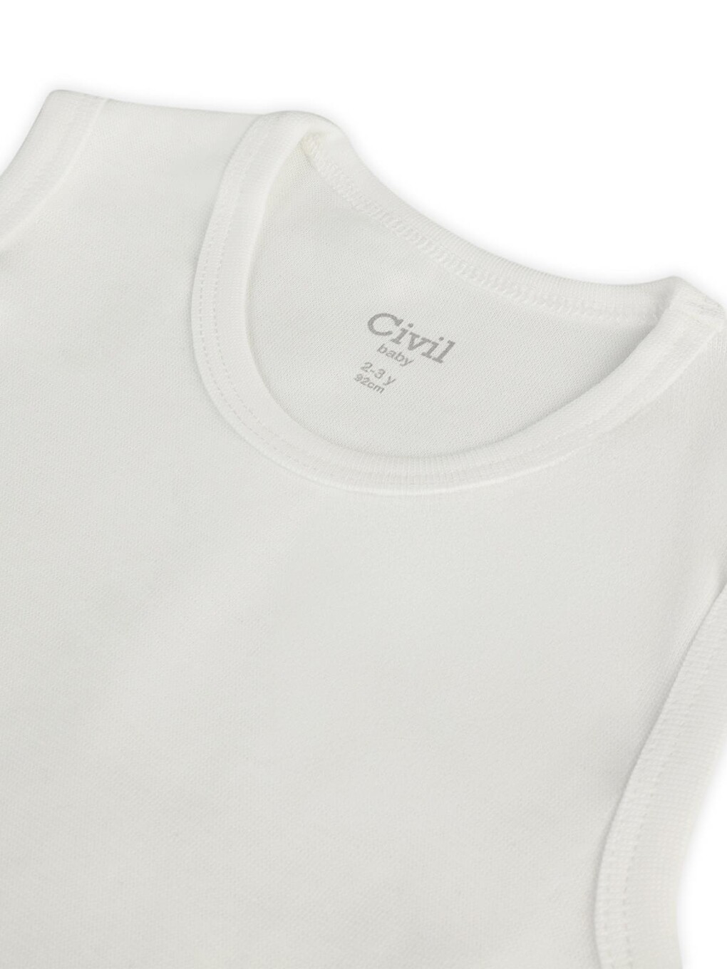 Baby 5 Li Organik Sıfır Kol 0-36 Ay Çıtçıtlı Badi - Ekru-2