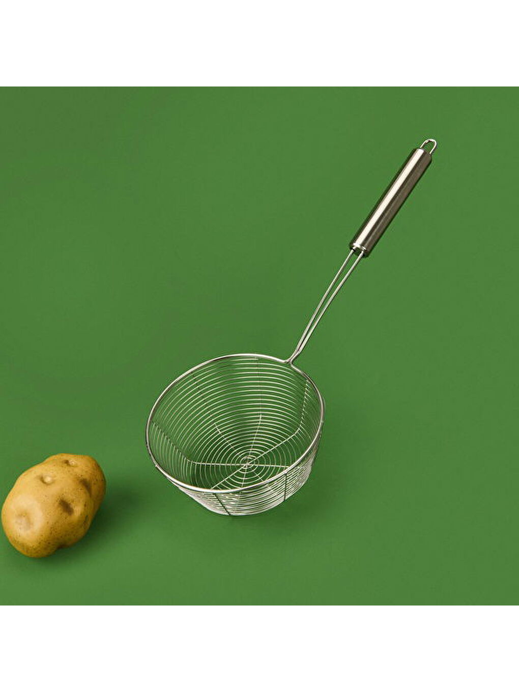 Gri Çelik Süzgeç - Inox - 16 cm-3