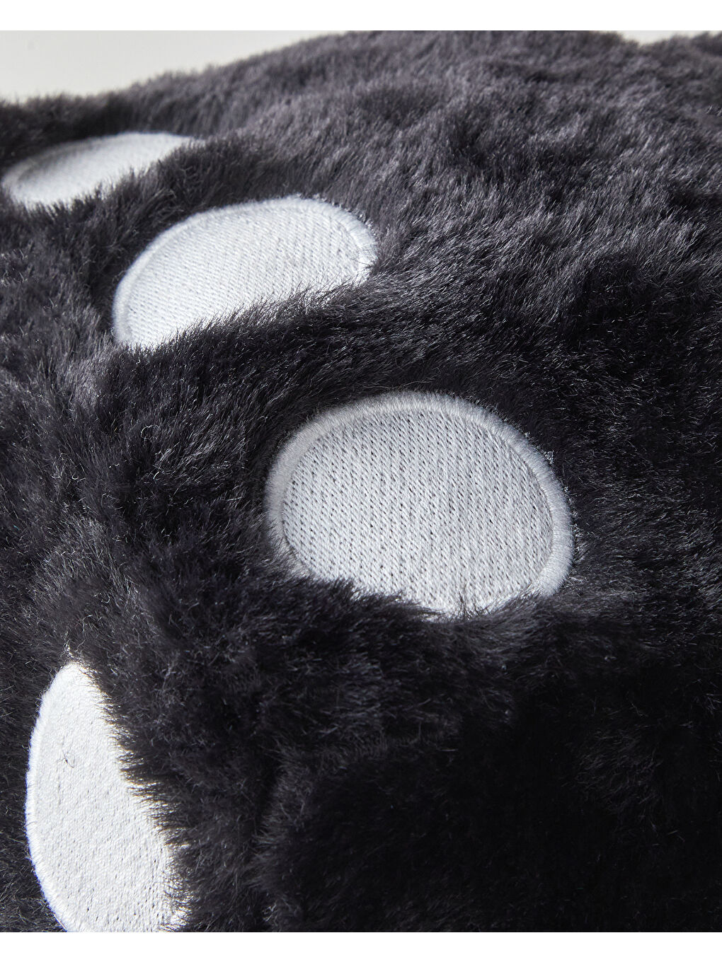 Beyaz Dice Dekoratif Kırlent 20x20 cm Siyah-2