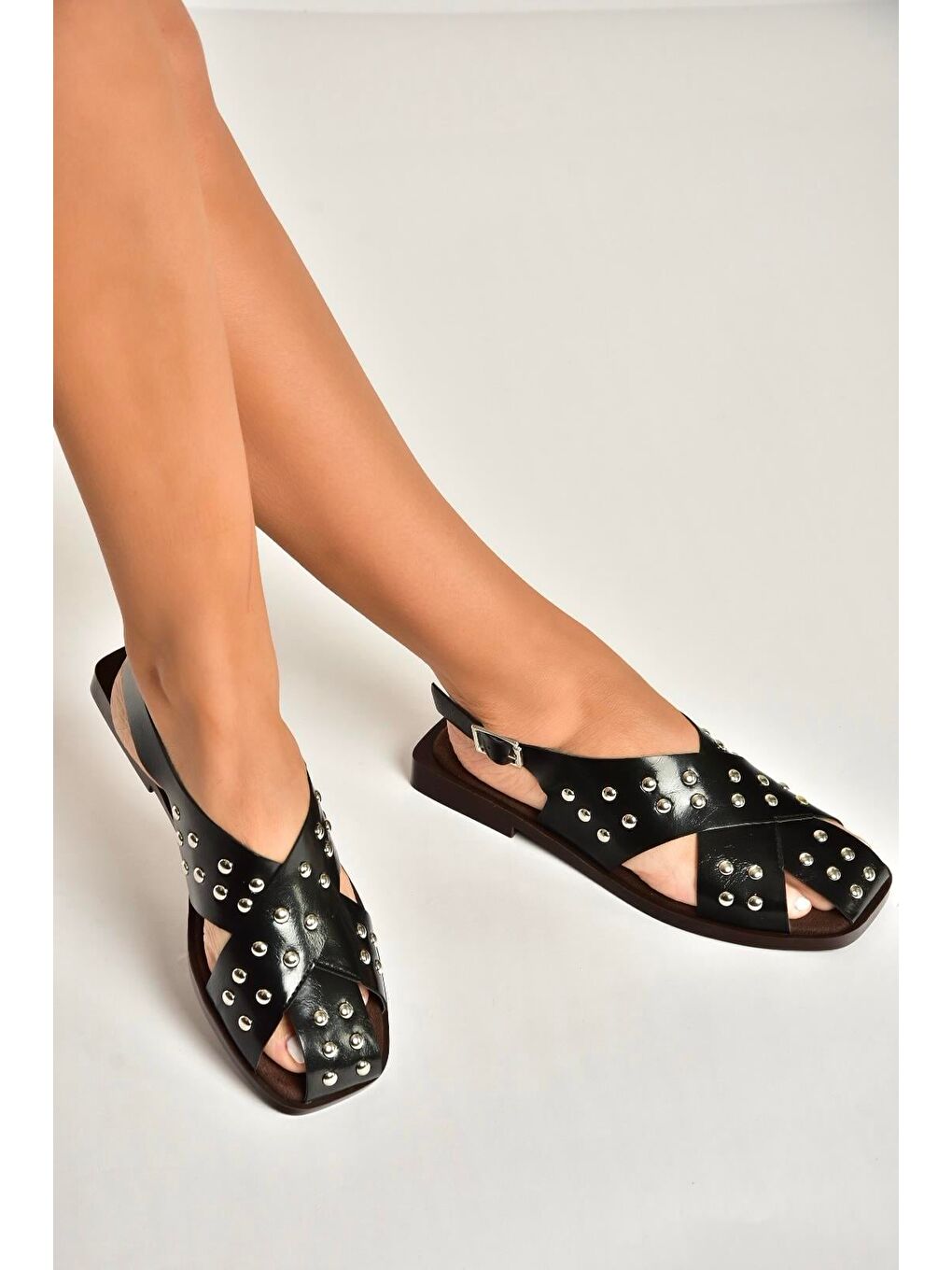 Siyah Kadın Sandalet Y458502760-1