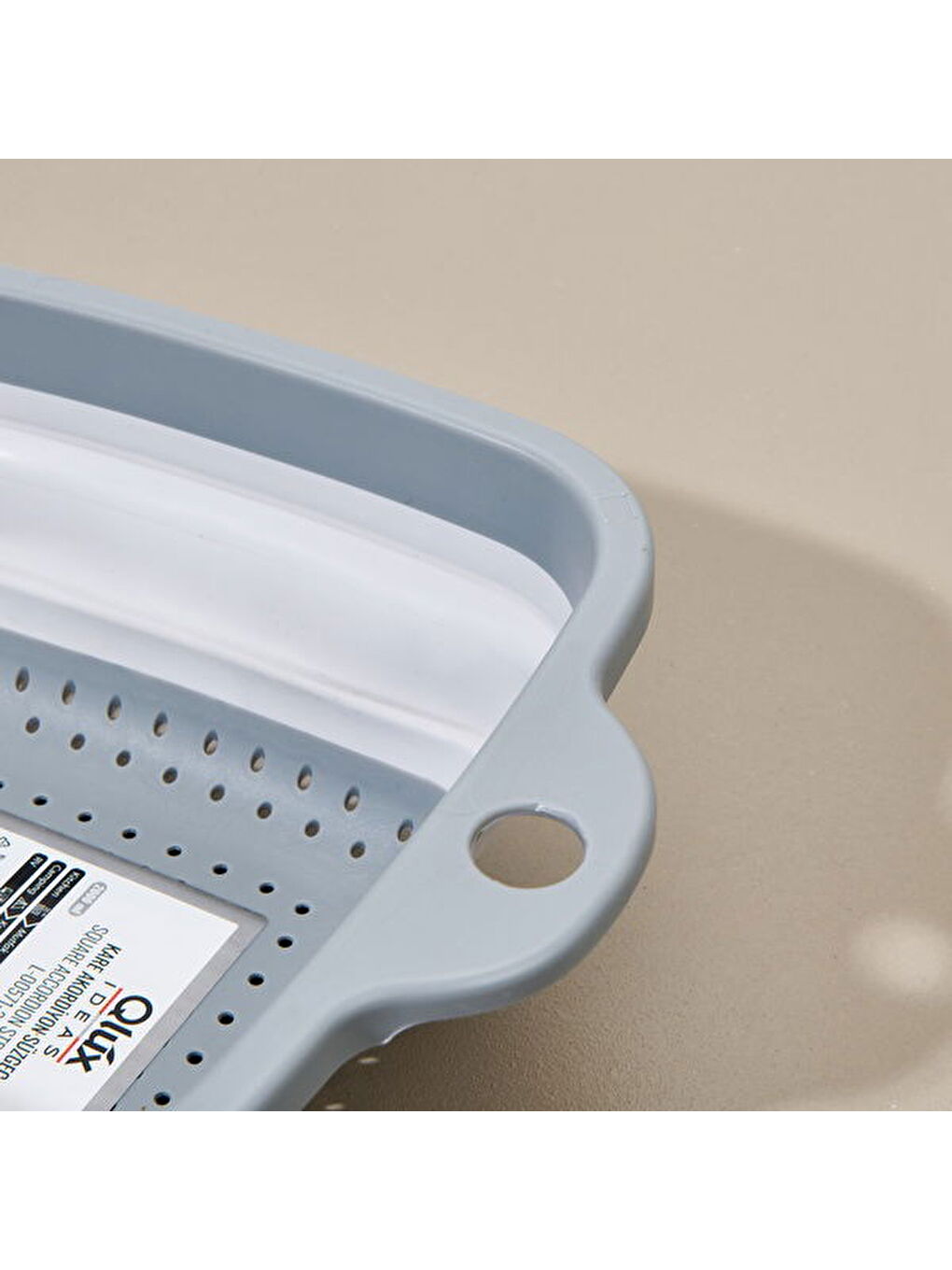 Akordeon Kare Süzgeç - Gri-2