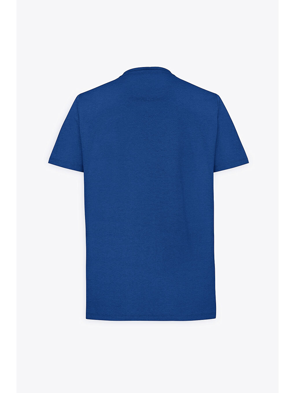 Erkek İndigo Slim Fit Dar Kesim Bisiklet Yaka Pamuklu Tişört-8