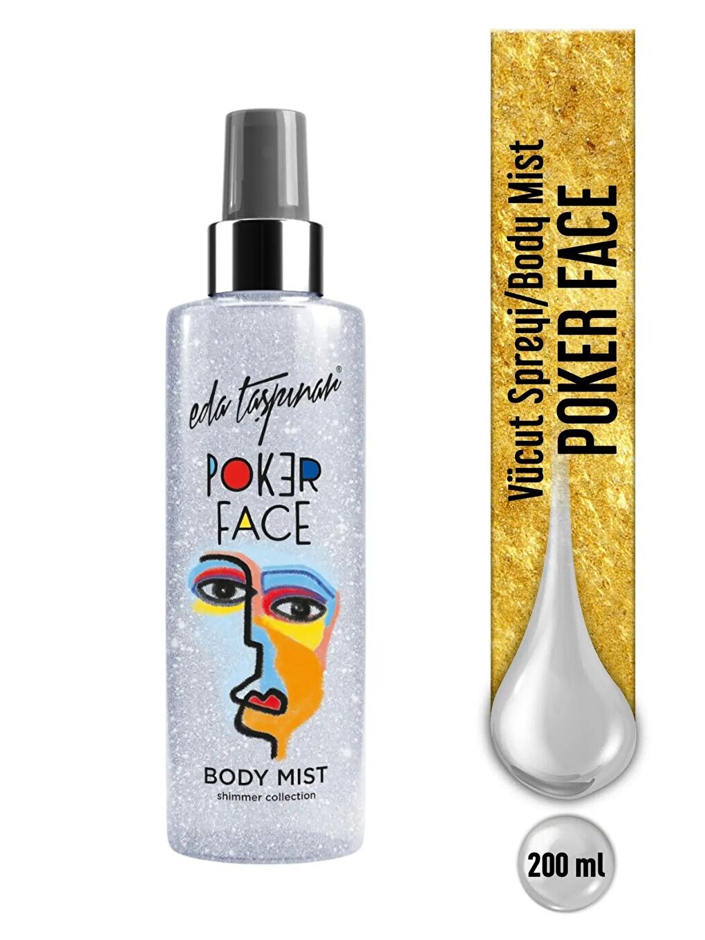 Poker Face Simli Body Mist Vücut Spreyi 200ml.