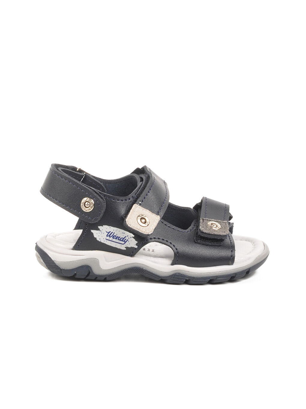 Lacivert Kırmızı Cırtlı Erkek Çocuk Spor Sandalet 173110 B