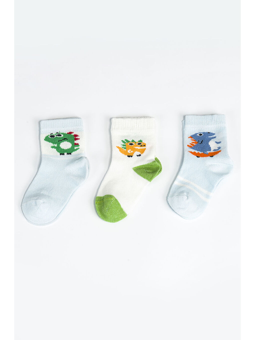 AZİZ BEBE Yeşil Erkek Bebek Basic Dikişsiz 3 'lü Soket Çorap 0 Ay - 36 Ay