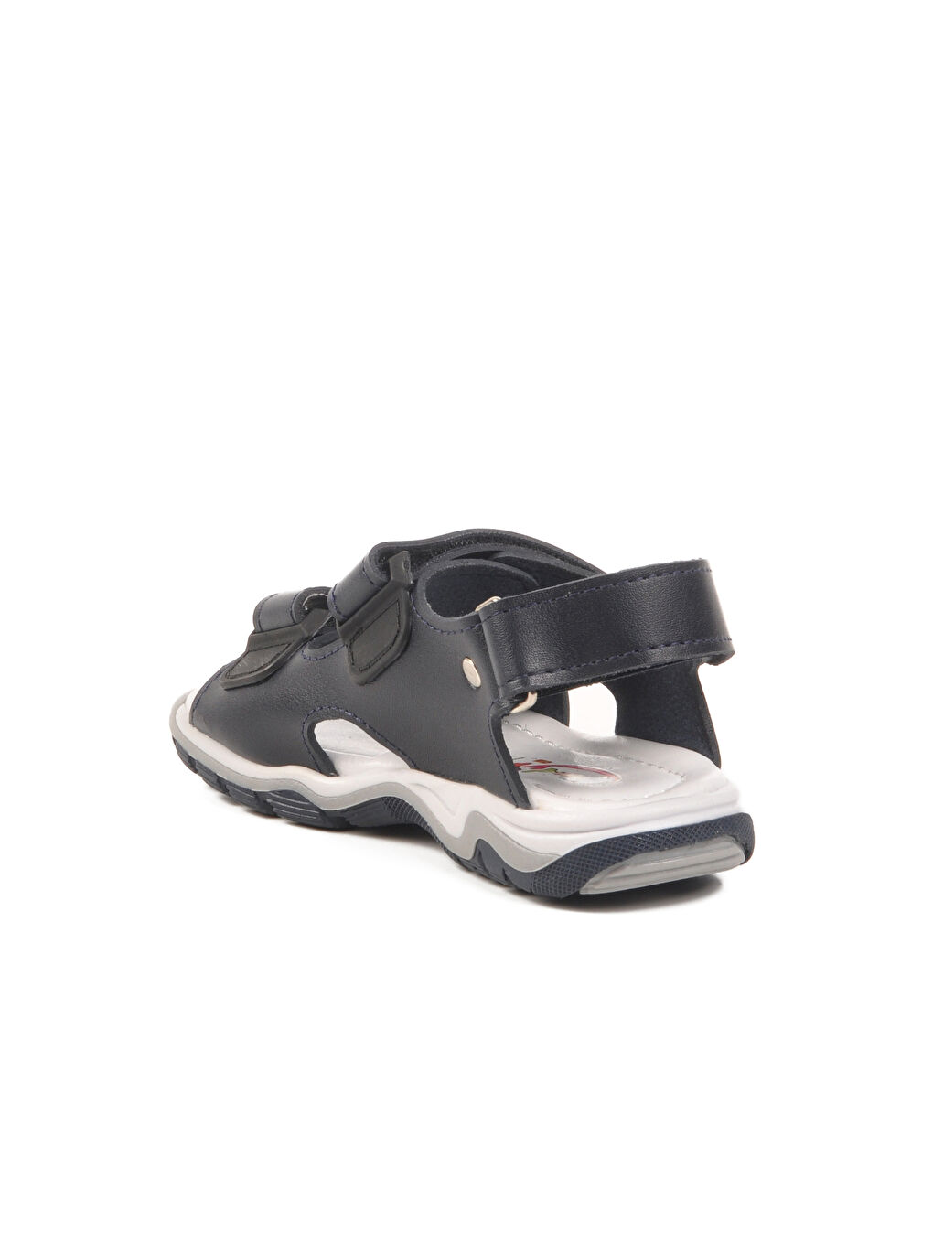 Lacivert Kırmızı Cırtlı Erkek Çocuk Spor Sandalet 173110 B-3