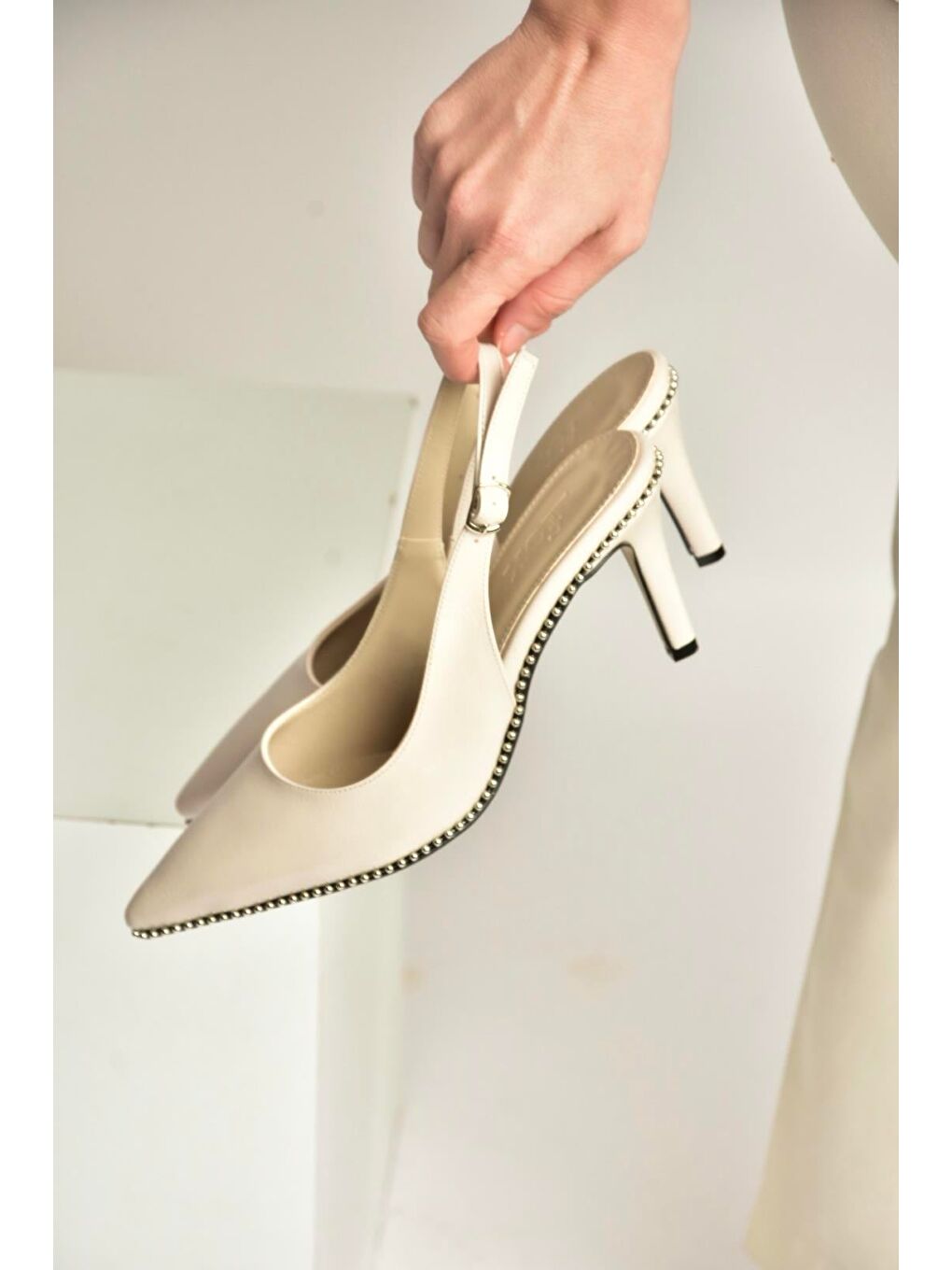 Bej Kadın Topuklu Ayakkabı Y572099760-3