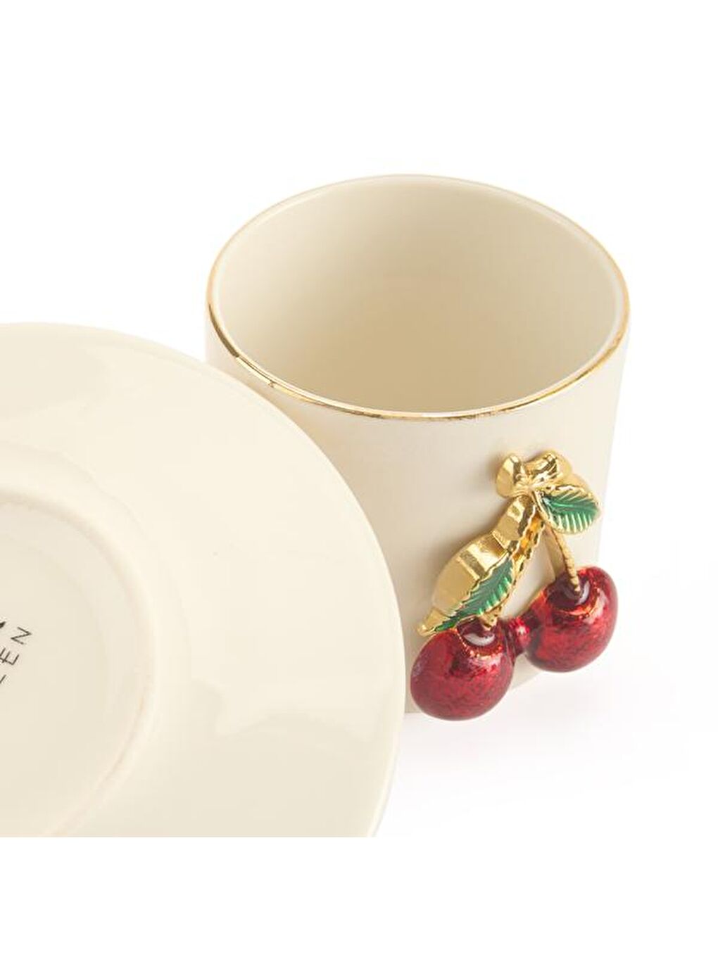 Kahve 6'lı Kahve Fincan Takımı - Beyaz / Kırmızı - 90 ml-2