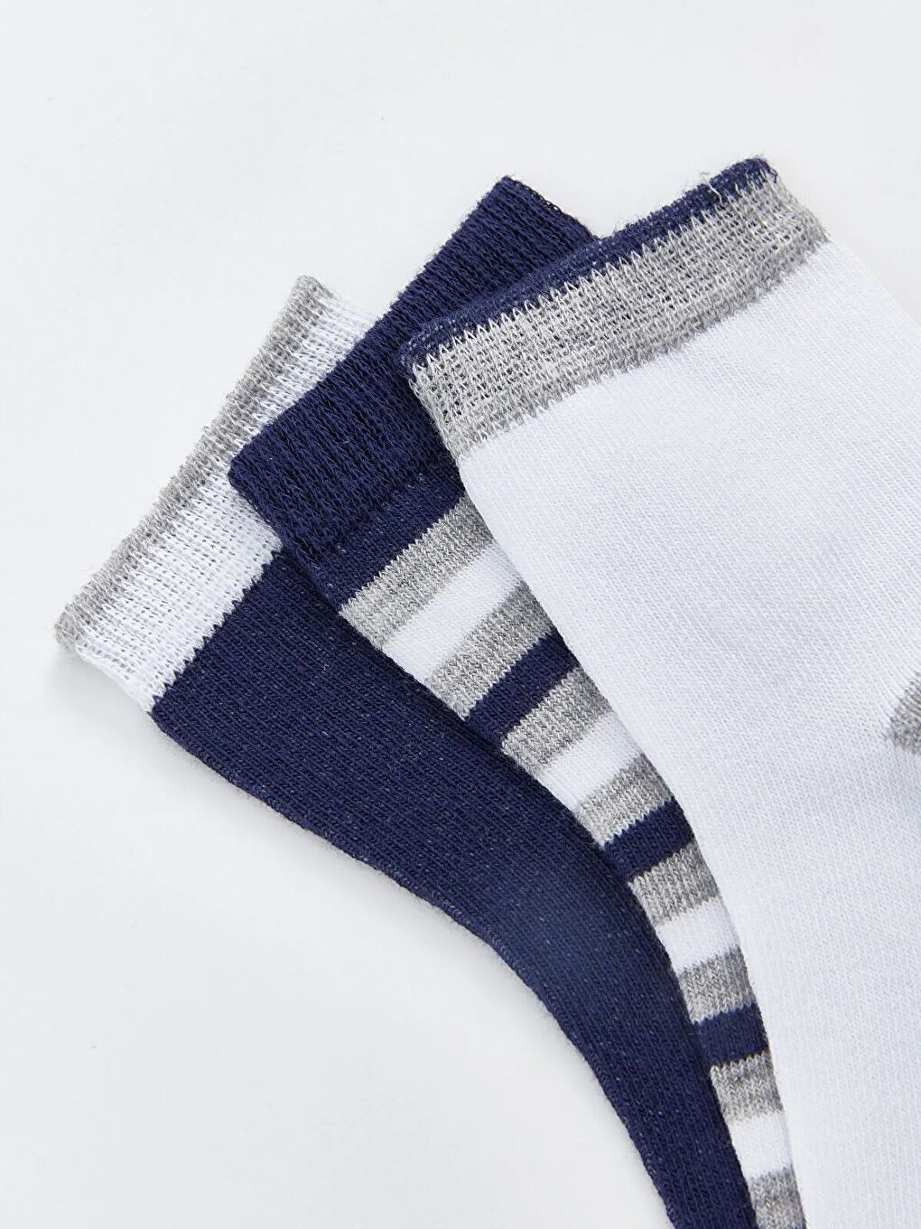 Ekru Erkek Çocuk Dikişsiz 3 'lü Soket Çorap 3 Yaş - 6 yaş-2