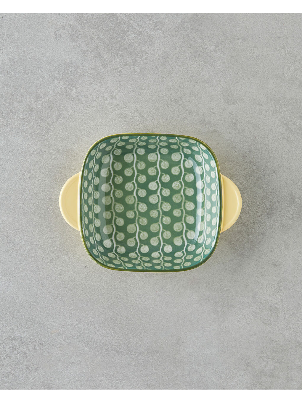 Plantopia Porselen Kayık Tabak 18x14 cm Yeşil-1