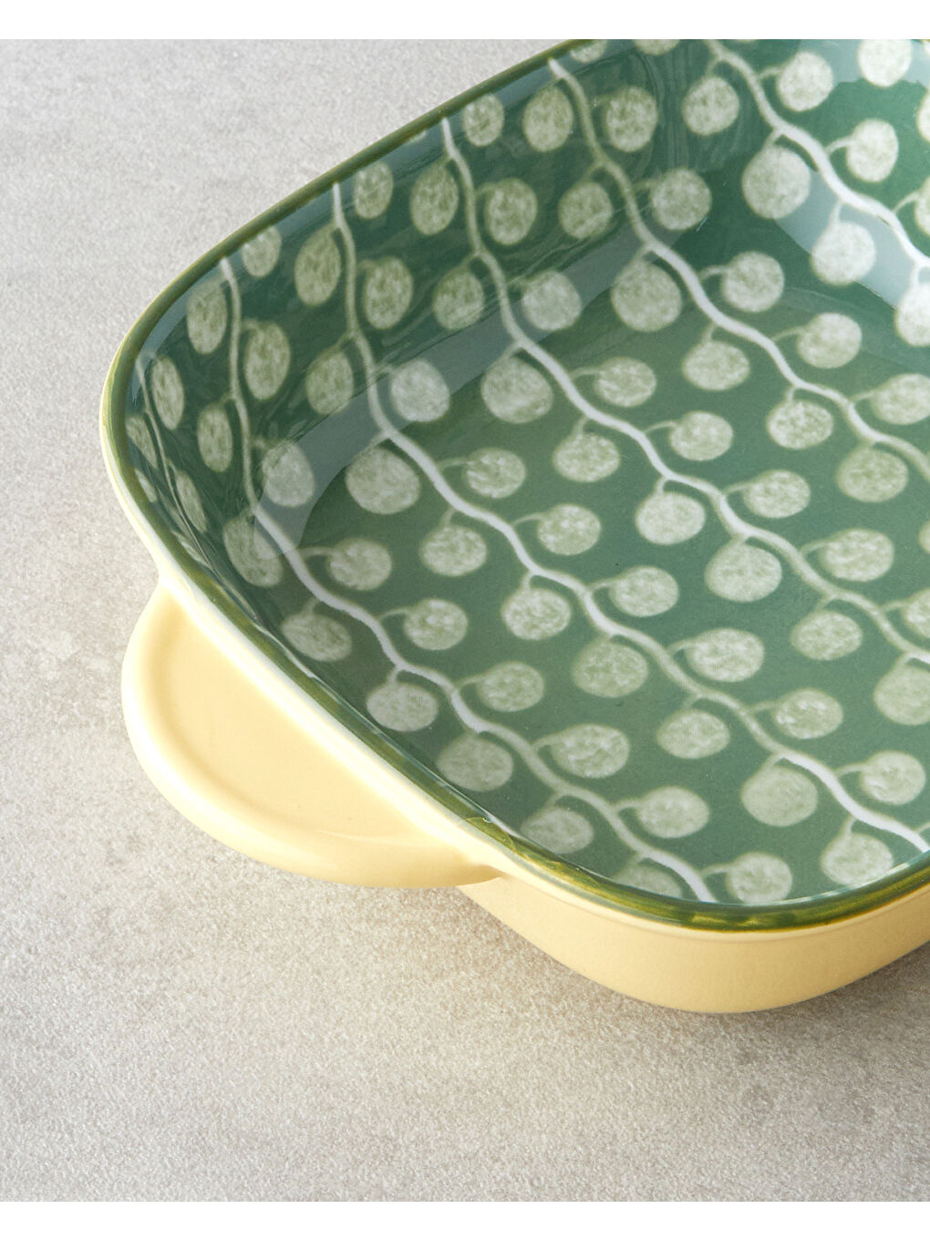 Plantopia Porselen Kayık Tabak 18x14 cm Yeşil-2