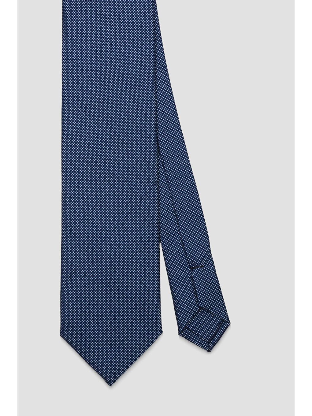 Kravat 8 Cm Mikrofiber Polyester Lacivert Erkek Düz Kravat