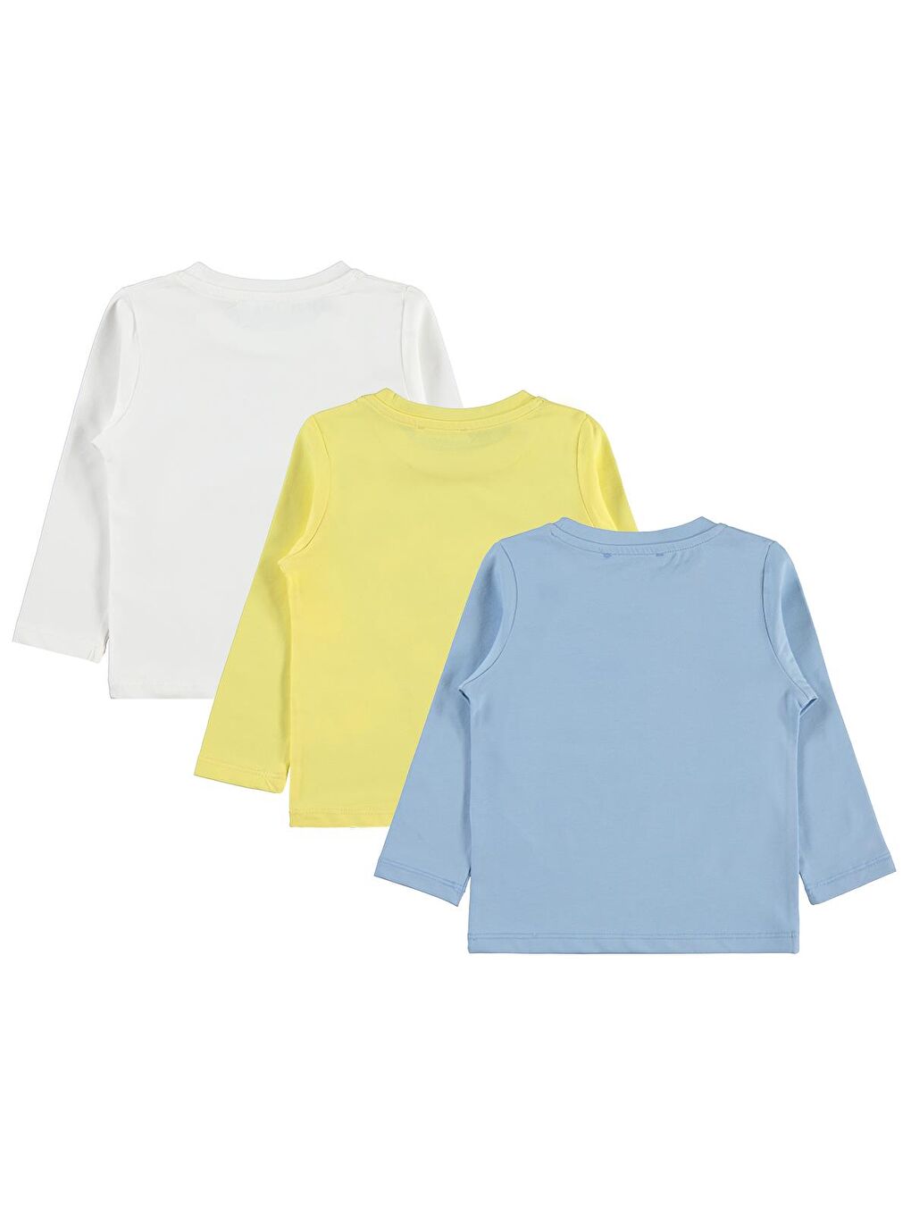 Beyaz Girls Çiçek Baskılı 3'lü Set 2-5 Yaş Sweatshirt - Standart-1
