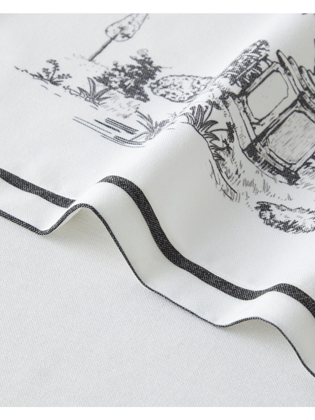 Arborelle Polyester Runner 40x140 cm Siyah - Beyaz-2