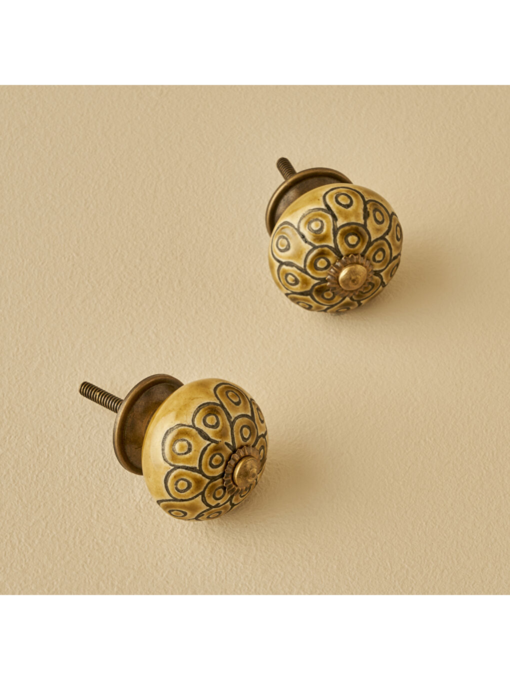 Sarı Cleo Kulp 4'lü Hardal (6,5x4x4 cm)-2