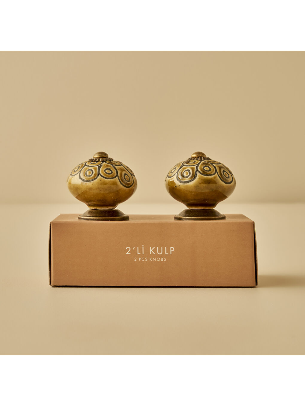 Sarı Cleo Kulp 4'lü Hardal (6,5x4x4 cm)-3