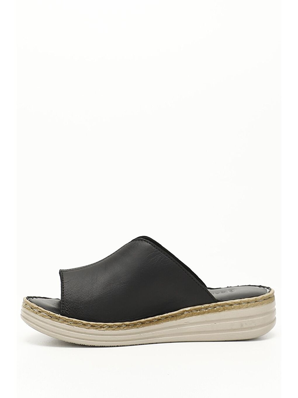 Siyah SİYAH  Hakiki Deri Kadın Dolgu Günlük Terlik 42340-2