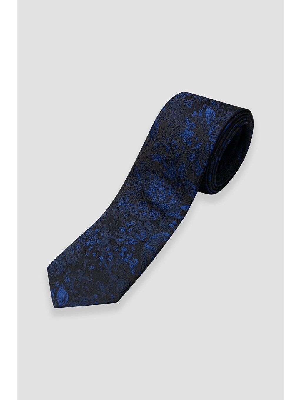 Kravat 8 Cm Mikrofiber Polyester Lacivert Erkek Desenli Kravat
