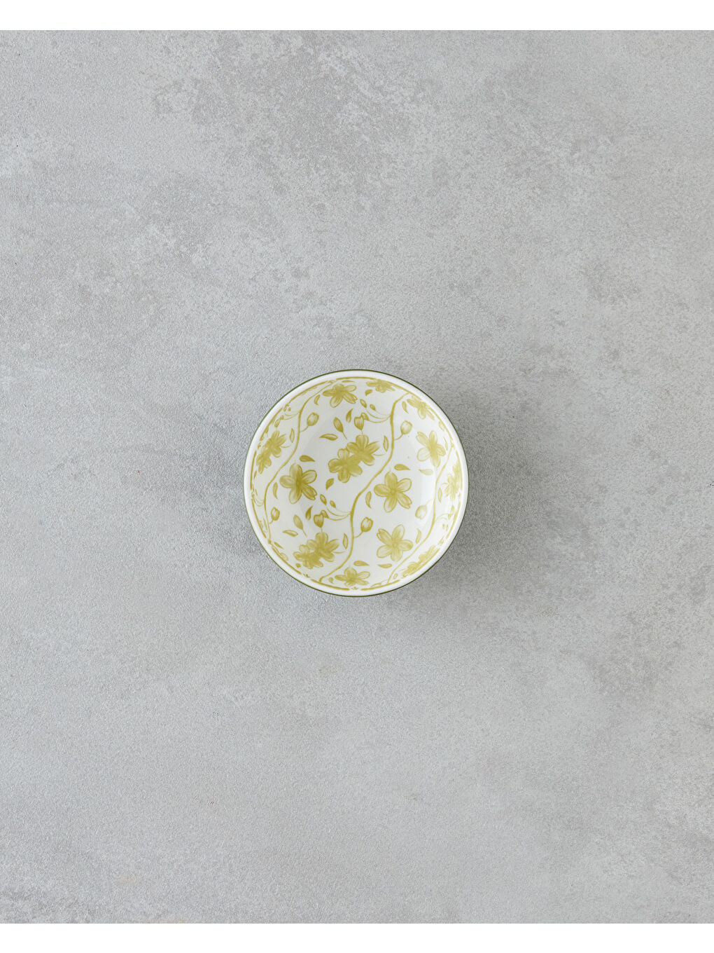 Plantopia Porselen Çerezlik 9 cm Beyaz - Yeşil-1