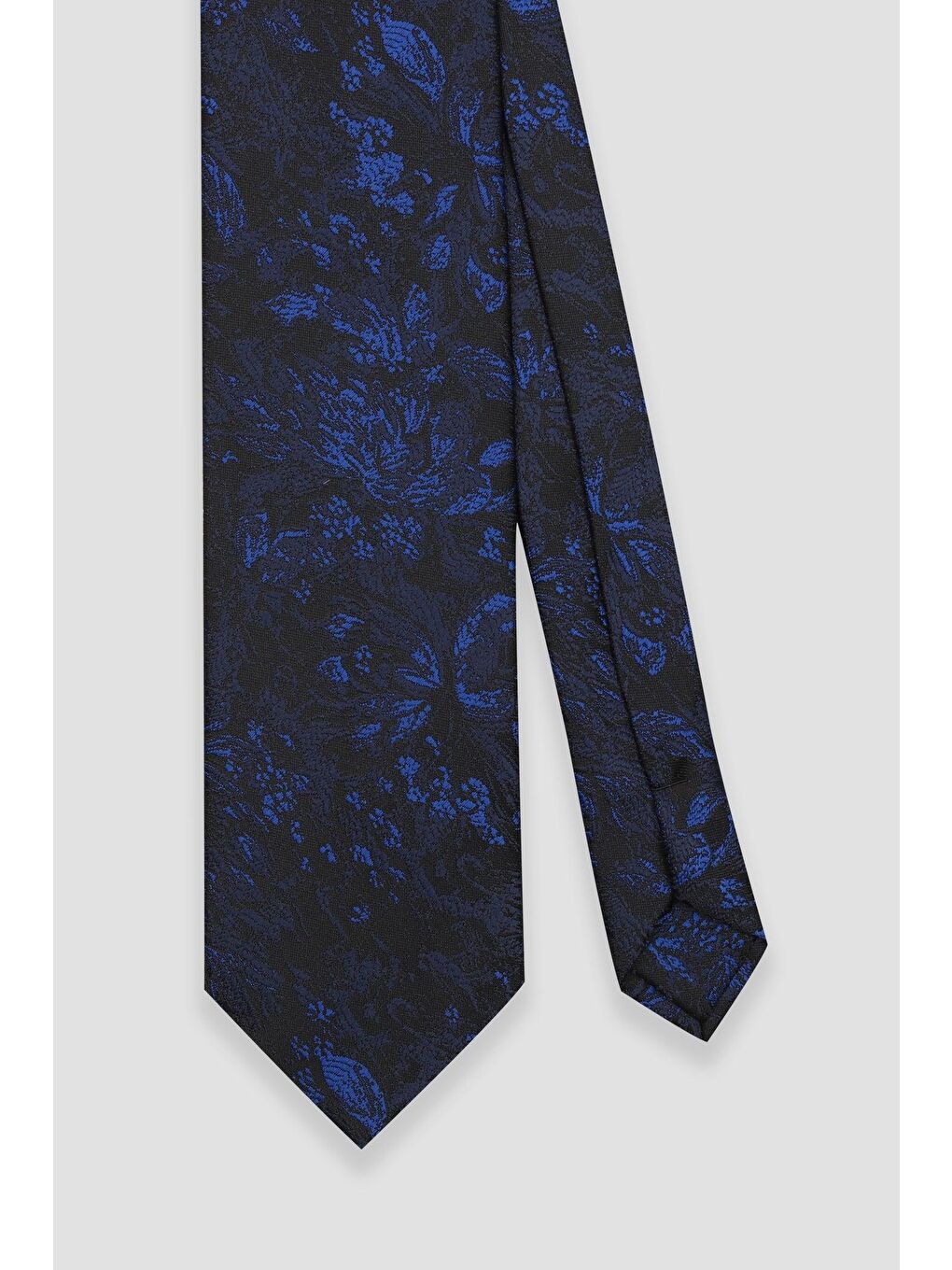 Kravat 8 Cm Mikrofiber Polyester Lacivert Erkek Desenli Kravat-1