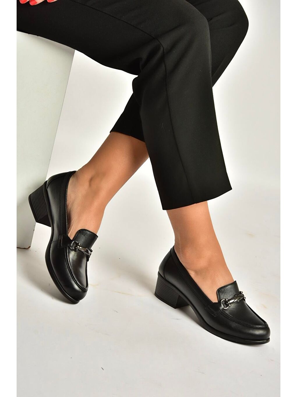 Siyah Kadın Topuklu Ayakkabı Y555592003-1