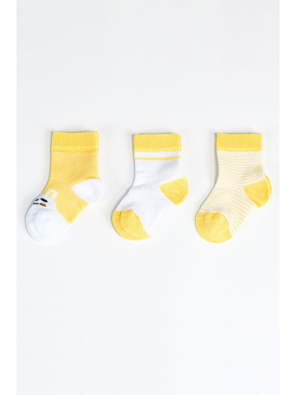 Ekru Kız Bebek Basic Dikişsiz 3 'lü Soket Çorap 0 Ay - 36 Ay