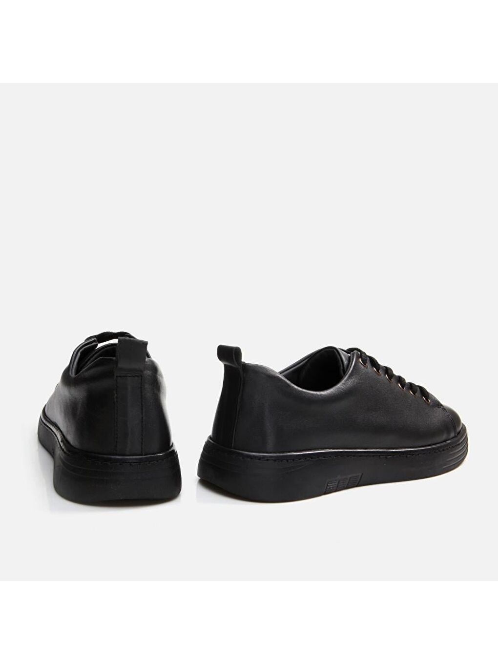 Hakiki Deri Siyah Erkek Günlük Ayakkabı-6