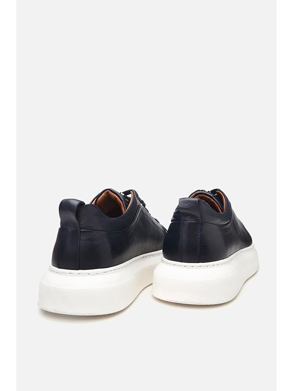 Erkek Deri Lacivert Hafif Tabanlı Spor Ayakkabı-8