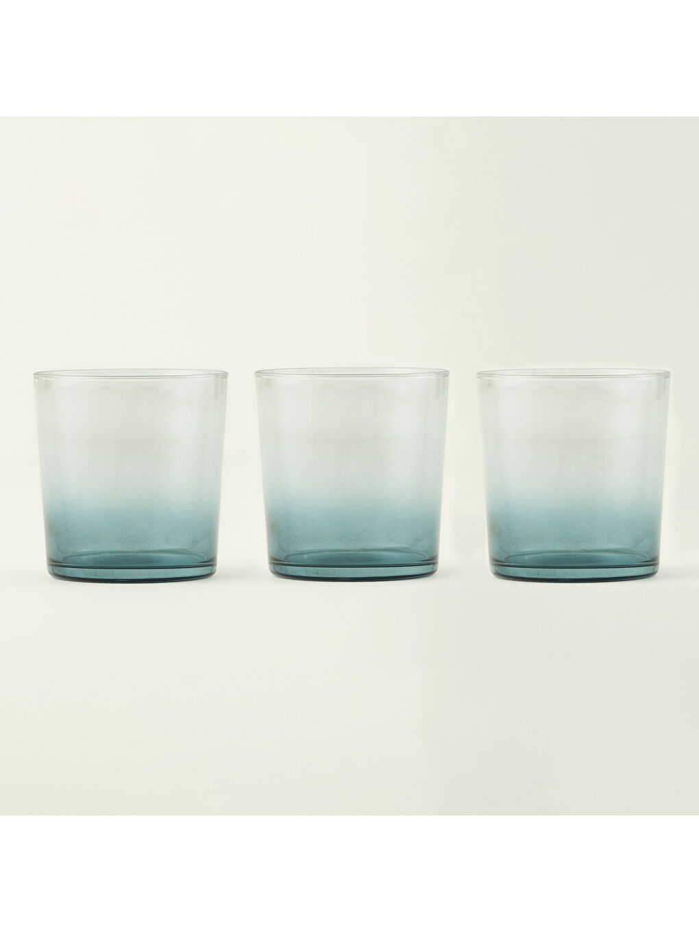 Colored 3'lü Bardak Seti Mavi (380 cc)