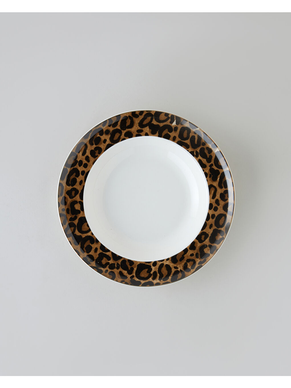 Leopardo Bone Porselen Yemek Takımı 24 Parça 6 Kişilik Kahverengi-4