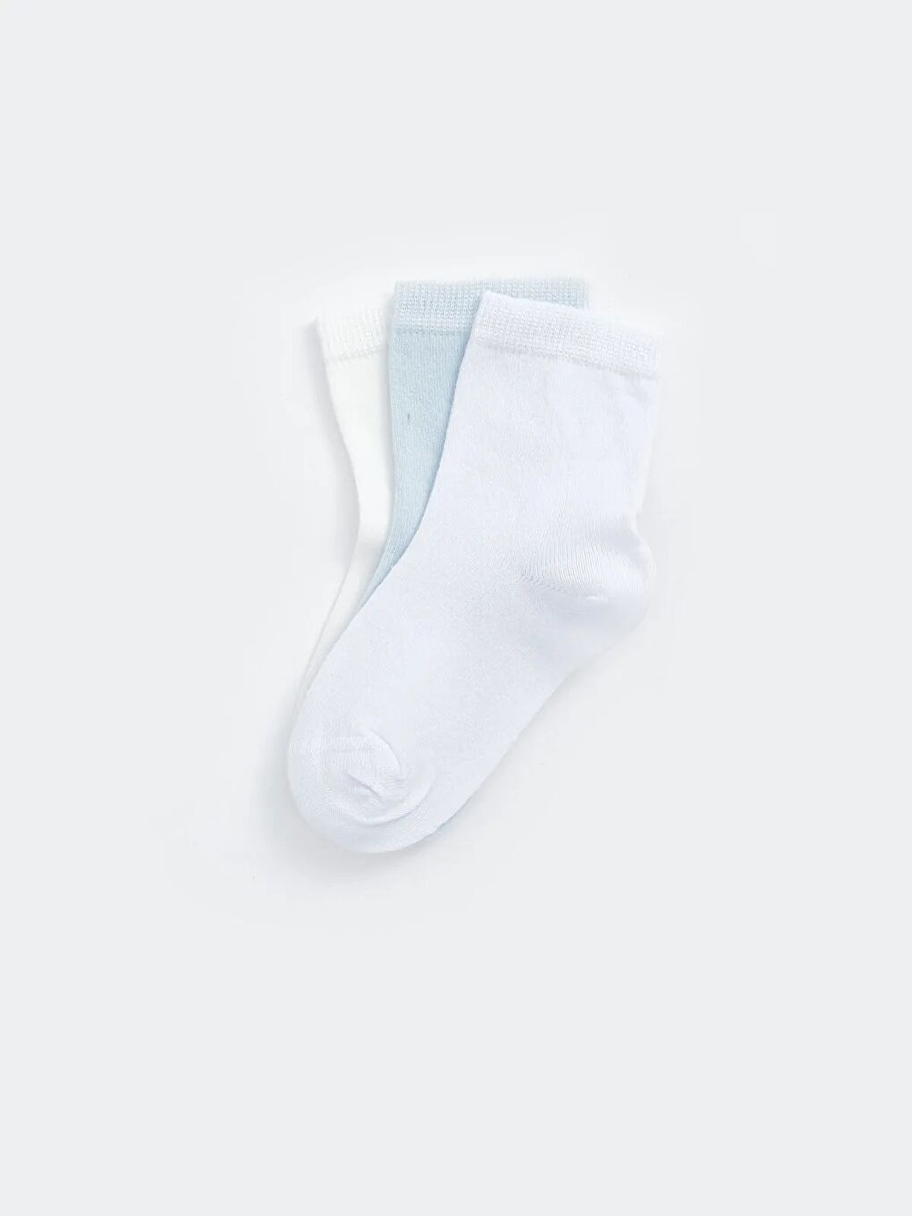 AZİZ BEBE Mavi Kız Bebek Basic Dikişsiz 3 'lü Soket Çorap 0 Ay - 36 Ay - 1