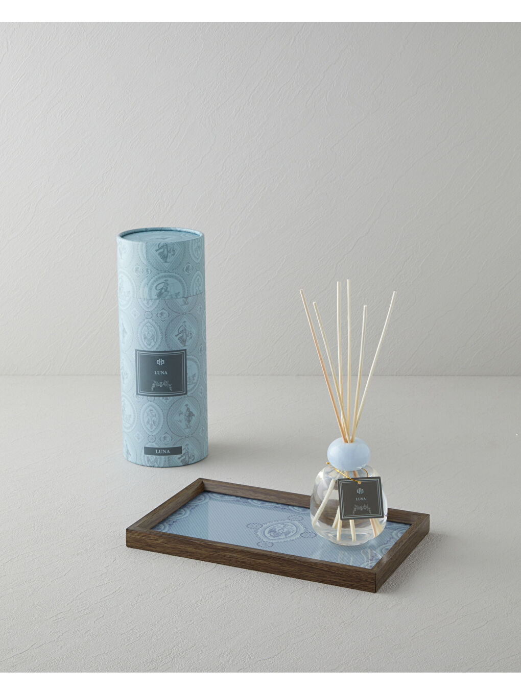 Luna Dekoratif Tepsi 16x26 cm Mavi-4